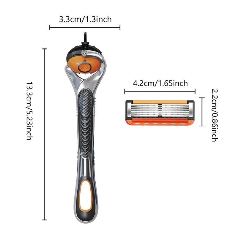 💥48-piece Men's Replacement Razor Blade Set with Handle