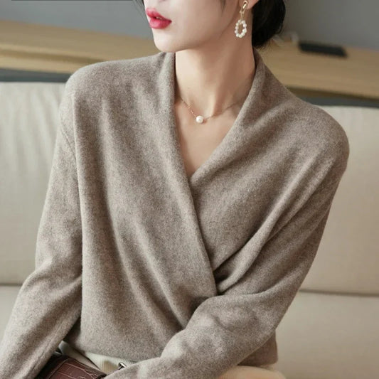 V-Neck Knit Sweater