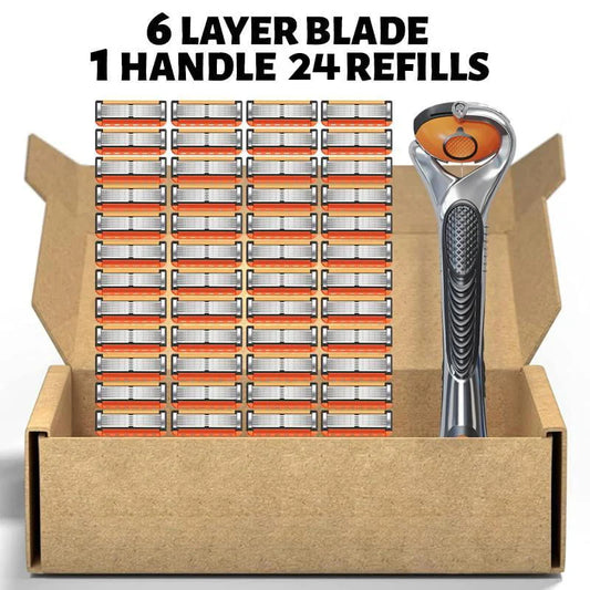 💥48-piece Men's Replacement Razor Blade Set with Handle