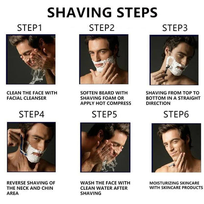 💥48-piece Men's Replacement Razor Blade Set with Handle
